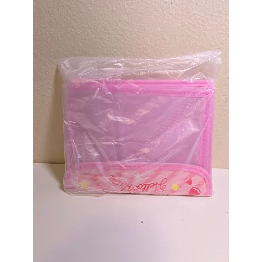 Sanrio Hello Kitty Storage Bin Pink Cupid Heart Gingham Kawaii Organizer Box